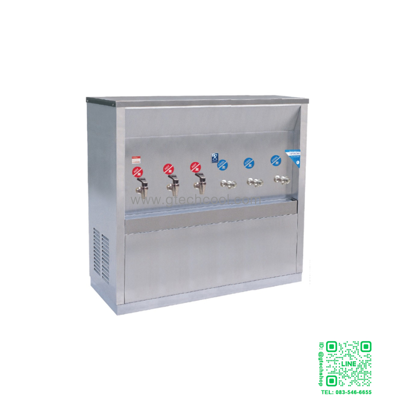 เครื่องทำน้ำร้อน 3 ก๊อก น้ำเย็น 3 ก๊อก ประเภทต่อท่อ แบบรังผึ้ง รุ่น MCH-6P