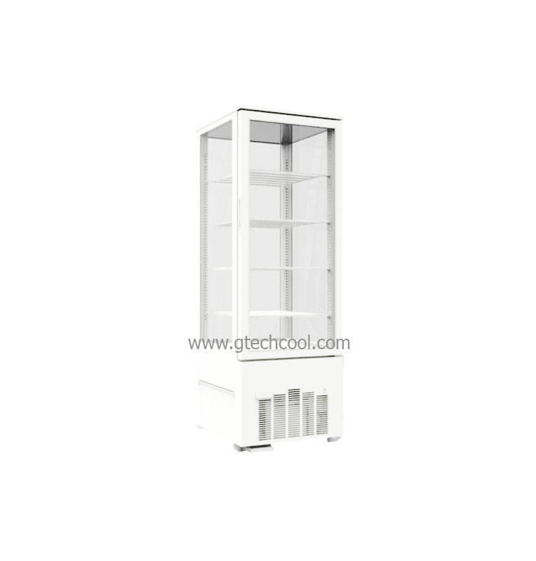 ตู้แช่โชว์กระจกสีขาว รุ่น SAG-0250 พร้อมไฟ LED 4 ด้าน